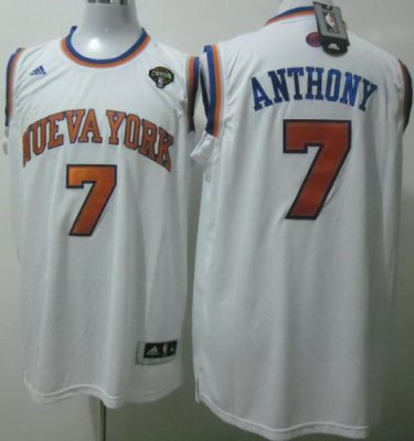 New York Knicks 7 Carmelo Anthony White Latin Nights Swingman NBA Jerseys