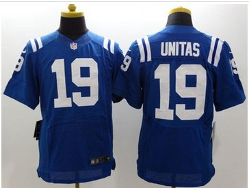 New Indianapolis Colts #19 Johnny Unitas Royal Blue Team Color Men's Stitched NFL Elite Jersey
