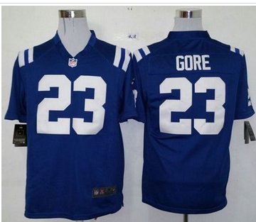 New Indianapolis Colts #23 Frank Gore Royal Blue Team Color Men's Stitched NFL Game Jersey