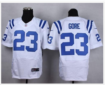 NEW Indianapolis Colts #23 Frank Gore White Men''s Stitched NFL Elite Jersey