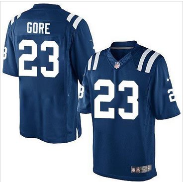 NEW Indianapolis Colts #23 Frank Gore Royal Blue Team Color Men's Stitched NFL Limited Jersey