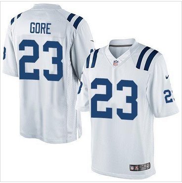 NEW Indianapolis Colts #23 Frank Gore White Men's Stitched NFL Limited Jersey