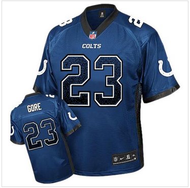 NEW Indianapolis Colts #23 Frank Gore Royal Blue Team Color Men's Stitched NFL Elite Drift Fashion Jersey