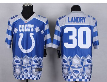 New Indianapolis Colts #30 LaRon Landry Royal Blue NFL Elite Noble Fashion Jersey
