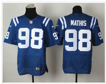 New Indianapolis Colts #98 Robert Mathis Royal Blue Team Color NFL Elite Jersey