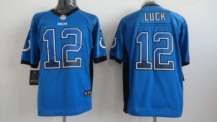 NEW nfl jerseys indianapolis colts #12 Andrew Luck blue(Elite drift fashion)