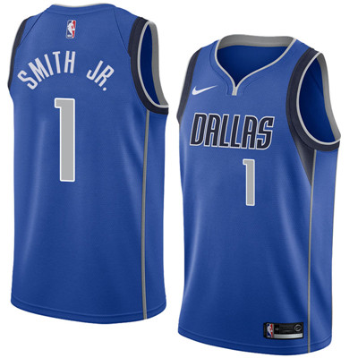 Nike Mavericks #1 Dennis Smith Jr. Royal Nike New Swingman Icon Edition Jersey