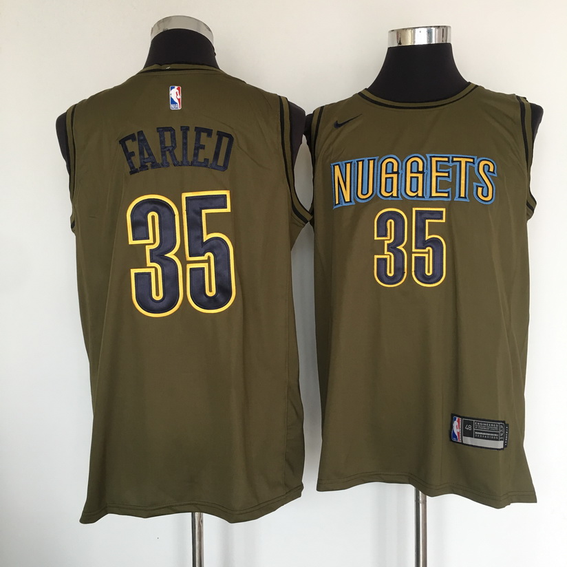 Nuggets #35 Kenneth Faried Olive Nike Swingman Jersey