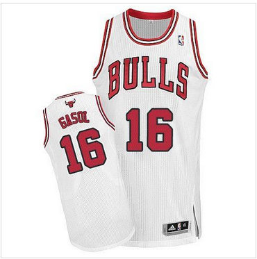Revolution 30 Chicago Bulls #16 Pau Gasol White Stitched NBA Jersey