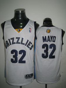 Memphis Grizzlies 32 OJ Mayo WHITE Home Jersey
