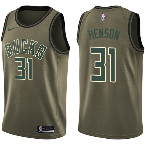 Nike Bucks #31 John Henson Green Salute to Service NBA Swingman Jersey