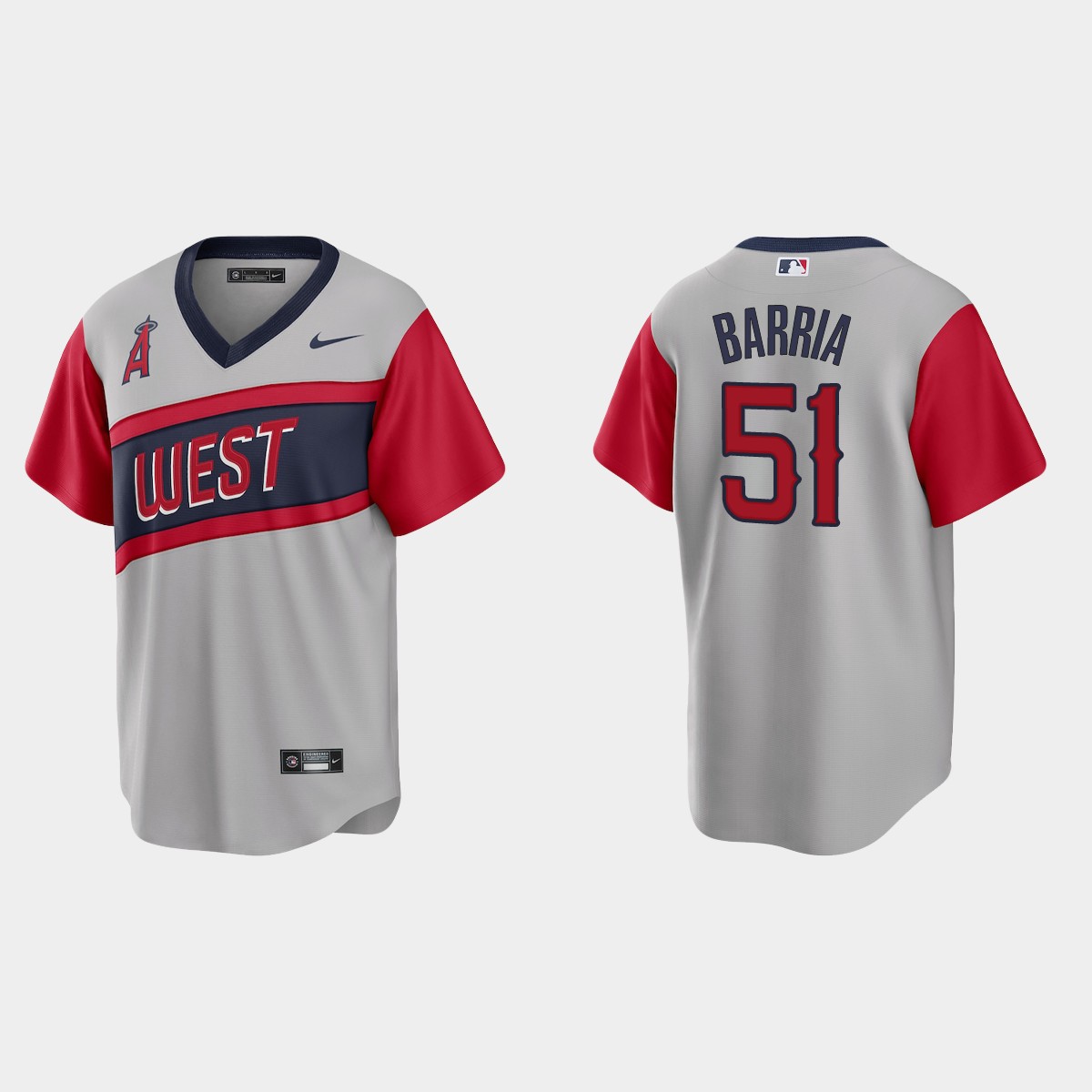 Los Angeles Angels #51 Jaime Barria Men's Nike Gray 2021 Little League Classic Game MLB Jersey