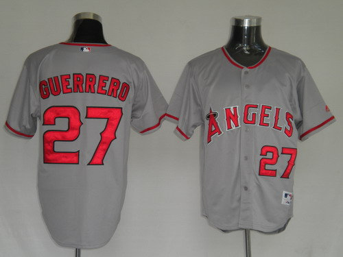 jerseys Los Angeles Angels 27 Vladimir Guerrero Gray