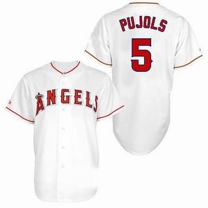 Los Angeles Angels 5 Albert Pujols white Cool Base Jersey