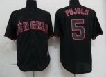 Los Angeles Angels 5# Albert Pujols Pitch Black Fashion Jersey