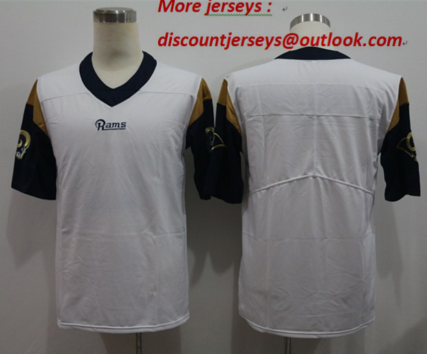 Nike Rams Blank White Vapor Untouchable Limited Jersey