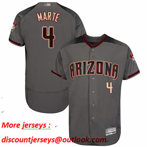 Diamondbacks #4 Ketel Marte Gray Flexbase Authentic Collection Stitched Baseball Jersey