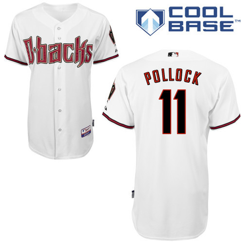 Arizona Diamondbacks #11 Pollock White Authentic Personalized Home cool Jersey