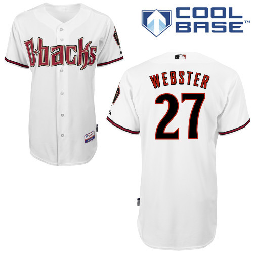 Arizona Diamondbacks #27 Webster White Authentic Personalized Home cool Jersey