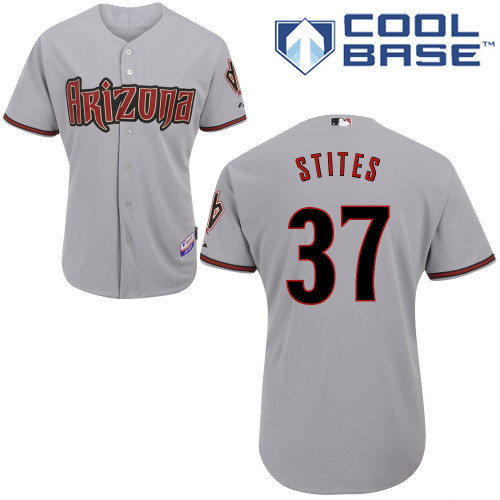 Arizona Diamondbacks #37 Stites Grey Authentic Personalized Road cool Jersey