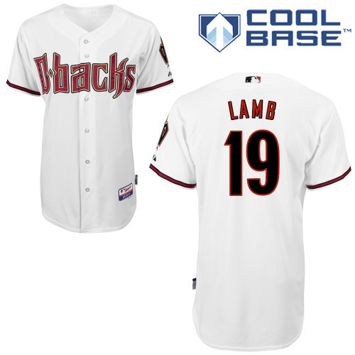 Arizona Diamondbacks #19 Lamb White Authentic Personalized Home cool Jersey