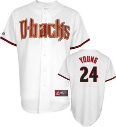 Arizona Diamondbacks 24 Chris Young White Jerseys