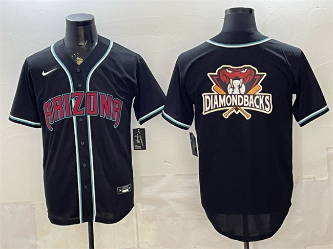 Men's Arizona Diamondbacks Team Big Logo 2026 Fashion Replica Black Out Stitched Baseball Jersey