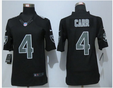 Nike Oakland Raiders #4 Derek Carr Impact Limited Black Jerseys