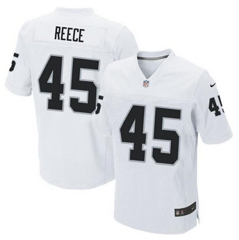 NEW Oakland Raiders #45 Marcel Reece White Men's Stitched NFL Elite Jersey