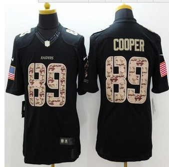New Oakland Raiders #89 Amari Cooper Black Men's Stitched NFL Limited Salute to Service jersey