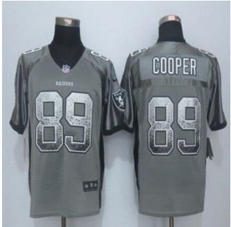 New Oakland Raiders #89 Amari Cooper Grey Men's Stitched NFL Elite Drift Fashion Jersey