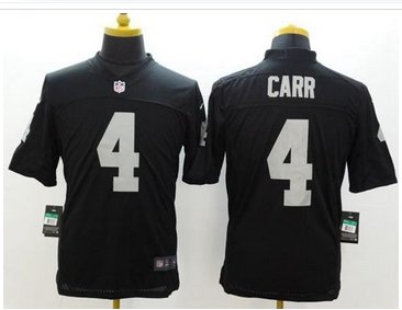 New Oakland Raiders #4 Derek Carr Black Team Color NFL Limited Jersey