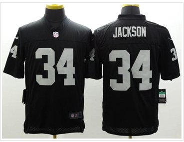 NEW Oakland Raiders #34 Bo Jackson Black Team Color NFL Limited Jersey