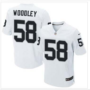 New Oakland Raiders #58 LaMarr Woodley White NFL Elite Jersey