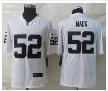 Oakland Raiders #52 Khalil Mack White NFL Game Jersey