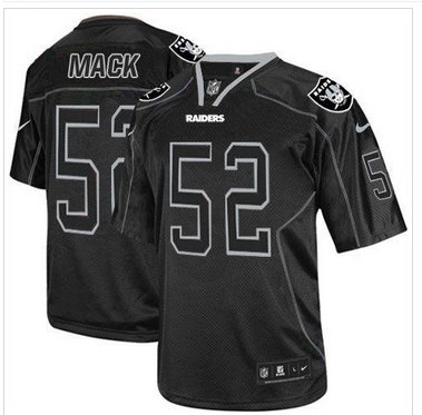 NEW Oakland Raiders #52 Khalil Mack Lights Out Black NFL Elite Jersey