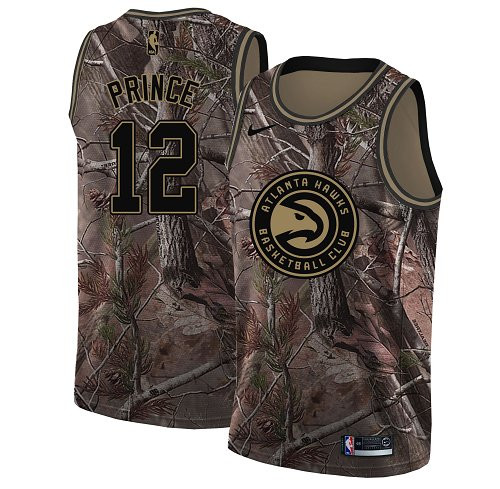 Nike Hawks #12 Taurean Prince Camo NBA Swingman Realtree
