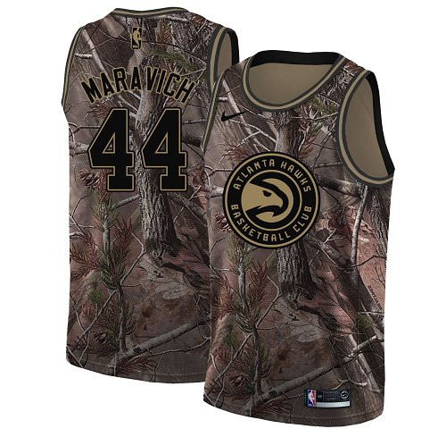 Nike Hawks #44 Pete Maravich Camo NBA Swingman Realtree