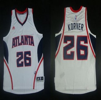 Revolution 30 Atlanta Hawks #26 Kyle Korver White Stitched NBA Jersey