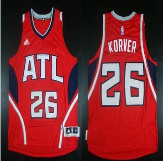 Revolution 30 Atlanta Hawks #26 Kyle Korver Red Stitched NBA Jersey