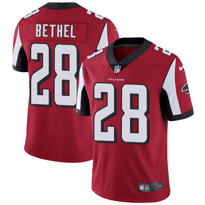 Nike Falcons #28 Justin Bethel Red Team Color Men's Stitched NFL Vapor Untouchable Limited Jersey