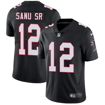Nike Falcons #12 Mohamed Sanu Sr Black Alternate Men's Stitched NFL Vapor Untouchable Limited Jersey