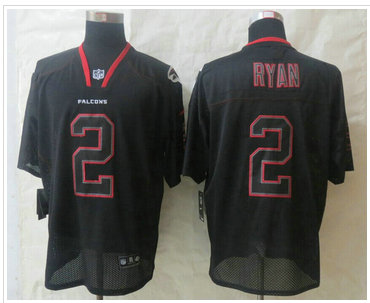 New Atlanta Falcons #2 Matt Ryan Lights Out Black Elite Jersey