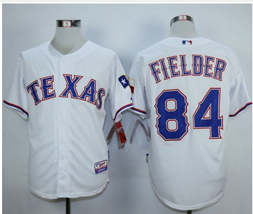Texas Rangers #84 Prince Fielder White Cool Base Stitched Baseball Jersey