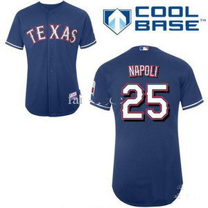 Texas Rangers 25 Mike Napoli Navy Blue Baseball Jerseys Cool Base Jersey