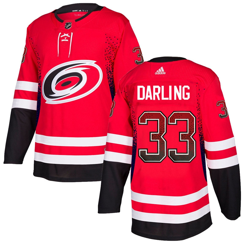 Hurricanes 33 Scott Darling Red Drift Fashion Adidas Jersey