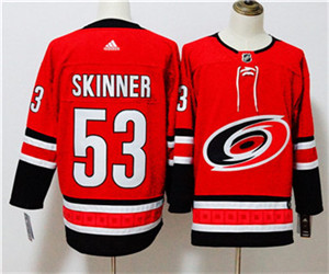 Adidas Hurricanes-#53-Jeff-Skinner-Red-Jersey