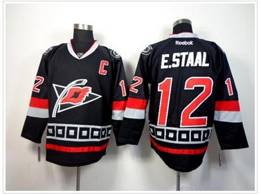 Carolina Hurricanes #12 Eric Staal Black Third Stitched NHL Jersey