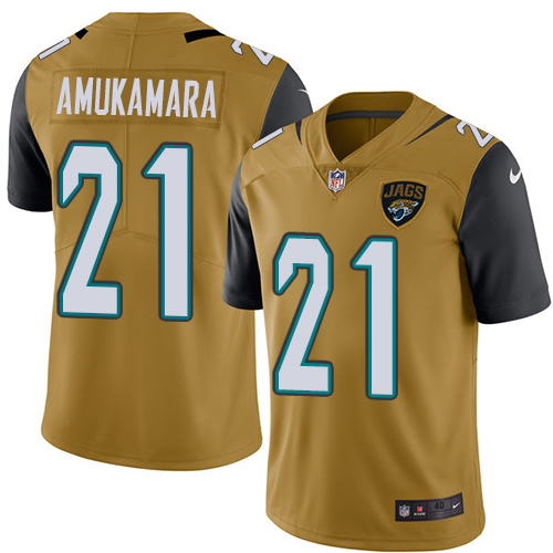 Nike #21 Prince Amukamara Elite Gold Rush Men's Jacksonville Jaguars