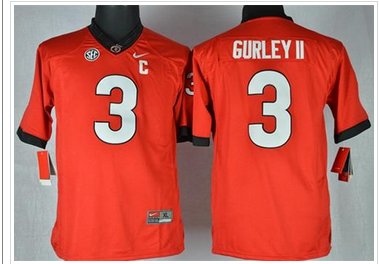 Youth Bulldogs #3 Todd Gurley II Red Stitched NCAA Jersey
